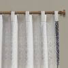 Ink & Ivy Cotton Printed Curtain Panel w/ Chenille detail & lining