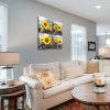 Sunflower Canvas Giclee Watercolor Poster, 4 Panel, 12" x 12"