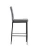 Light Gray Bar Chair, Fireproof Leather, Diamond Pattern, (2)