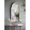 Cream & Gold Frame Wood Arch, Window Look Mirror 22"x48"
