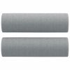 Throw Pillows 2 pcs Light Gray 5.9" x 19.7" Fabric