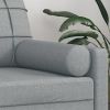 Throw Pillows 2 pcs Light Gray 5.9" x 19.7" Fabric