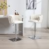 Ivory COOLMORE Vintage Bar Stools, Back & Footrest, 2pc
