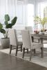 Elegant Rustic Gray Finish Solid wood Dining Chairs Set of 2