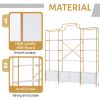 Gold Frame 4 tier Bookcase , Storage Cabinet, Display shelf, 78"