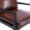 Brown Wood Frame, Mid Century Modern Accent Lounge Chair