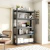 Gray 5 Tier Heavy Duty Metal Shelving Unit 72H X 47W X 23D