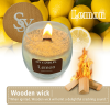 Lemon Fresh Candle, Aromatherapy, Beech Wood Lid 7.9oz