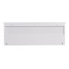 White Wall Mounted Coat Rack with 4 Dual Hooks Wooden Shelf