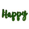 HAPPY Letter Art Moss Wall Decor, 31" x 15"