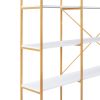 Gold Frame 4 tier Bookcase , Storage Cabinet, Display shelf, 78"
