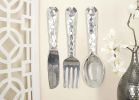 Silver Artistic Cutlery Wall Decor In Metal, Set of Three