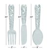 Silver Artistic Cutlery Wall Decor In Metal, Set of Three