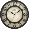 FirsTime & Co. Bronze Raised Number Wall Clock, Analog, 8"