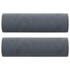Throw Pillows 2 pcs Dark Gray Velvet 5.9" x 19.7"