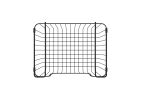 Oceanstar Stackable Metal Wire Storage Basket – Black, set of 2