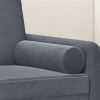 Throw Pillows 2 pcs Dark Gray Velvet 5.9" x 19.7"