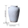 Grey Artisan Ceramic Stone Vase 7"D x 10.5"H