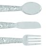 Silver Artistic Cutlery Wall Decor In Metal, Set of Three