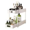 White 2-layer Drawer Cabinet For Bathroom, Kitchen, etc., 2pc
