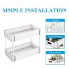 White 2-layer Drawer Cabinet For Bathroom, Kitchen, etc., 2pc