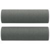 Throw Pillows 2 pcs Dark Gray 5.9"x19.7" Fabric