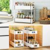 White 2-layer Drawer Cabinet For Bathroom, Kitchen, etc., 2pc
