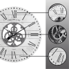 FirsTime & Co. White Shiplap Gears Clock, Farmhouse,  27"