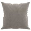 Throw Pillows 2 pcs Light Gray 15.7" x 15.7" Velvet