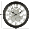 Westclox 16" Brown/Bronze Gears Analog QA Wall Clock