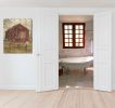 Wood Picket Fence "Flag Barn" by Billy Jacobs, Wall Art