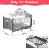 Portable & Foldable Beside Bassinet, Diaper Changer Table