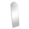 Silver 71x23.6 inch metal arch stand full length mirror