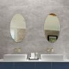 Frameless Beveled Round Mirror, HD Makeup Mirror, 25"