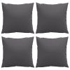 Throw Pillows 4 pcs Anthracite 19.7" x 19.7" Fabric