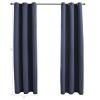 Blackout Curtains with Rings 2 pcs Anthracite 37"x 95" Fabric