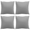 Throw Pillows 4 pcs Gray 19.7" x 19.7" Fabric