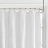 White Super Waffle Textured Solid Shower Curtain, 72" x 72"