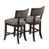 Rustic Espresso Counter Height Dining Chairs wood & Veneer, 2