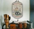 Welcome Sign, "Tractor" Porch Decor, Resin Slate Plaque