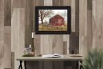 Black Framed "Flag Barn" By Billy Jacobs, Framed Poster