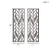 Grey Laser Cut Wood 2 pc Panel Wall Decor Set 36" x 12"