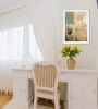 White Frame "Meandering Flowers I" by Dee Dee, Ready to hang