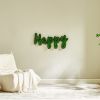 HAPPY Letter Art Moss Wall Decor, 31" x 15"