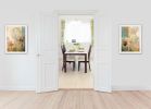 White Framed "Meandering Flowers I & II" 2-pc by Dee Dee