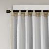 Marble Jacquard Lined Total Blackout Pocket/Back Tab Curtain