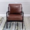 Brown Wood Frame, Mid Century Modern Accent Lounge Chair