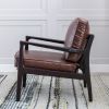 Brown Wood Frame, Mid Century Modern Accent Lounge Chair
