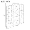 Gold Frame 4 tier Bookcase , Storage Cabinet, Display shelf, 78"
