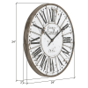 Aspire Home Accents Monroy Rustic Farmhouse 24" Clock